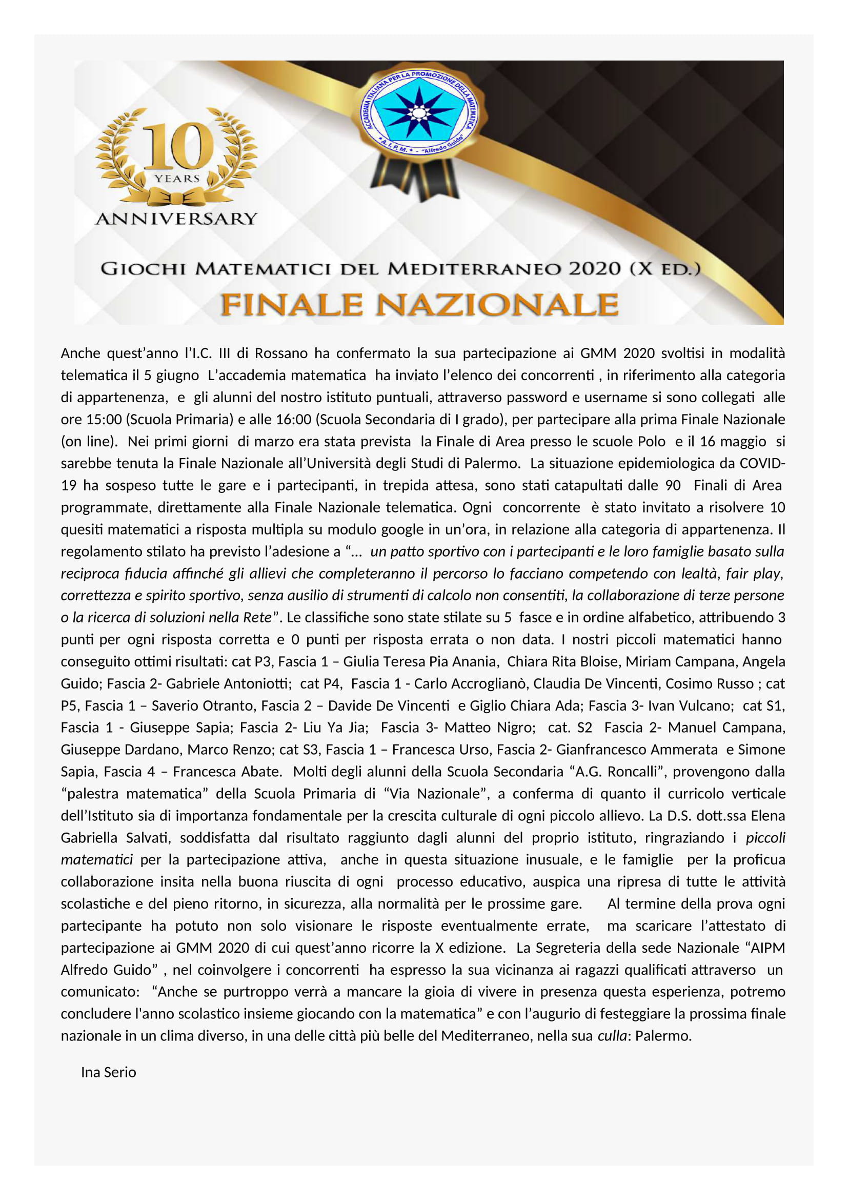 finale nazionale GMM 1
